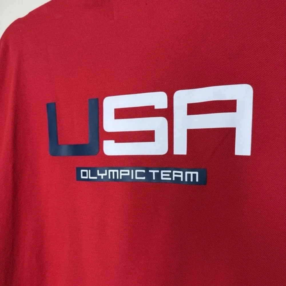 Ralph‎ Lauren Polo Shirt Men's 1XB Big Red USA Olympics 2016 Pony Short Sleeve